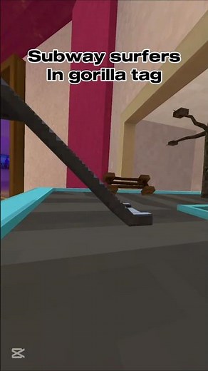 Subway surfers in gorilla tag be like #gorillatag #funny #meme #subwaysurfers #vr #running
