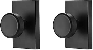 Black Door Knobs for Closet, Pismo Knob Dummy for Interior Door or Decorative Handle