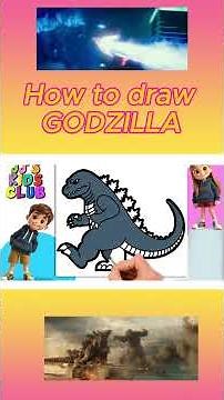 How to draw Godzilla | Easy Kids Art #drawingforkids #artforkids #kidsart #howtodrawgodzilla