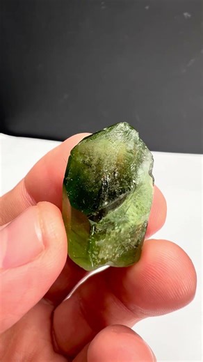 Peridot with Ludwigite Inclusion - Pakistan | Fine Art Minerals | Fine | Mineral | Specimen |
