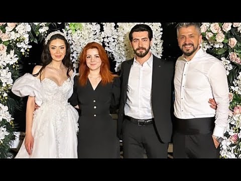 Baris baktas with his wife at ceyda pinr wedding 💒 ceremony // kan çiçekeleri