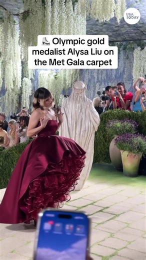 Alysa Liu traded in her skates for custom Louis Vuitton at this year’s #MetGala. #alysaliu #olympics @Anika Reed