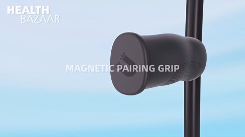 Ergonomic Forearm Crutches, Foldable and Height Adjustable Elbow Crutches with Magnetic Handles for Wall Support, Anti-Slip Base, Walking Aid for Adults