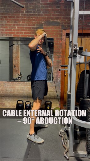 90/90 Cable External Rotation | Rotator Cuff Strengthening Exercise | Shoulder Stability Workout