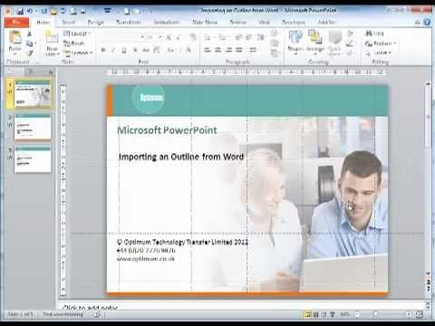 Microsoft Office 2010 - Importing an Outline from Word into PowerPoint
