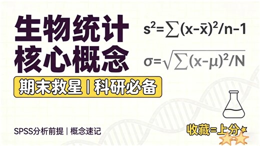 农学硕士带你啃生物统计 / SPSS数据分析保姆级教程。第一节：生物统计基本概念