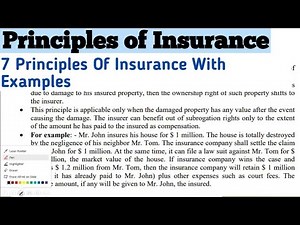 Principles Of Insurance bcom 3rd sem | 7 Principles Of Insurance | Full Concept with Examples |