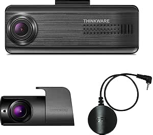 THINKWARE F200 PRO Full HD 1080P, Compact Design, Wi-Fi, G-Sensor, Speed and Red Light Cam Alerts, Parking Mode (Front & Rear Camera, 32GB, Hardwiring)