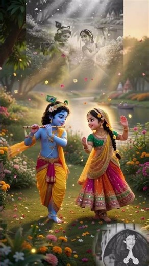 Innocent Love of Radha Krishna as Kids 🌸 | A Divine Dance Story#shorts