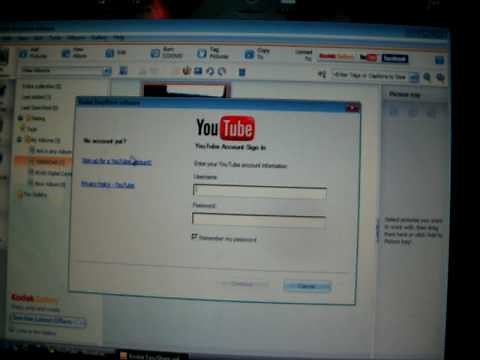 how to directly upload videos to youtube using Kodak EasyShare