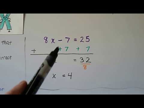 Grade 7 Math 6.4B, Solving two-step equations with negative numbers