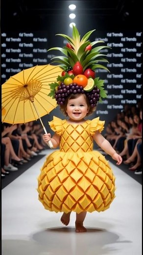 Cute AI Baby Fashion Show 🍍✨ Fruits Theme Collection 2025 #shortsfeed #shorts #viralshorts