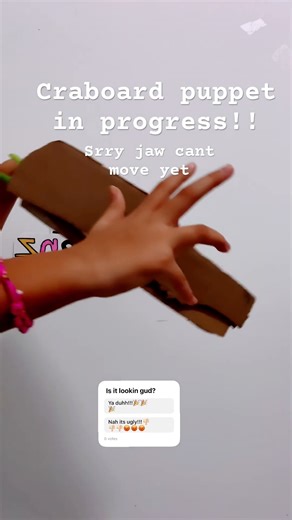 Cardboard puppet process!!! #dragon #paperdragon #cardboard puppet #crafting