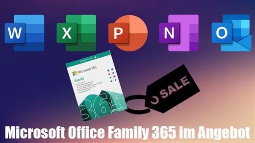 Microsoft 365 Family (15 Monate) mit McAfee – für 94,49 Euro