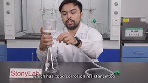 stonylab Buchner Funnel & Flask Set, 350 ml Glass Funnel with 1L Erlenmeyer Flask and Silicone Tubing for Lab Use