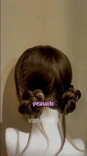 💖 Hairstyle with Aesthetic Buns 💫 #hairstyles