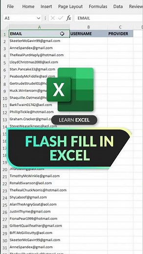 Flash Fill in Excel #excel