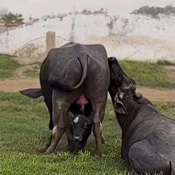 Amazing Village Moment – Buffalo Gives Birth to a Calf