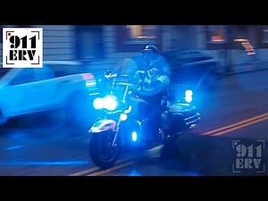 Boston Police Motorcycle Responding