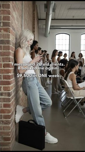 I messaged 20 old clients. 8 booked me again. $9,600 in ONE week.
