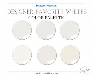 SW Best White Paint Colors | Sherwin Williams | Professional Paint Color Palette - Etsy
