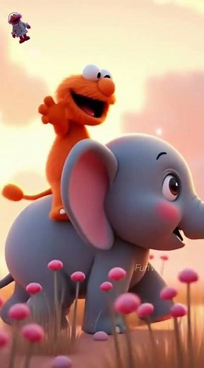 Elmo's Fun Ride On Elephant 🐘🐘 #youtubekids #nurseryrhymes #kidsvideo