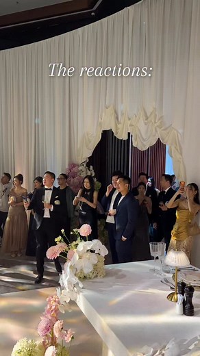 Vivienne and Alex’s wedding astonished the guests with not just the grand design of the setup but also the sheer number of the decorative categories that elevated the wedding experience. From the ethereal rooftop ceremony area to the glamorous ballroom, from the matcha bar to the instant photo booth, everything made Vivienne and Alex’s wedding a personalized journey of experience for their guests, making sure they never had a moment thinking where to take a pic 📸 Which part of this wedding is y