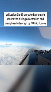 A Russian Su-35 executed an unsafe maneuver during a controlled and disciplined intercept by NORAD forces. “On Sept 23, 2024, NORAD aircraft flew a safe and disciplined intercept of Russian Military Aircraft in the Alaska ADIZ. The conduct of one Russian Su-35 was unsafe, unprofessional, and endangered all – not what you’d see in a professional air force.” – Gen. Gregory Guillot - Edit by: aviationmafia - #NORAD #Intercept #Alaska #Su35 #F16 #News #Aviation #Pilot #AvGeek #Military | Aviation Ma