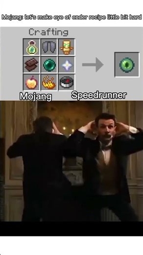 mojang:- let's change eye of ender recipe little bit hard #minecraft #meme #funny