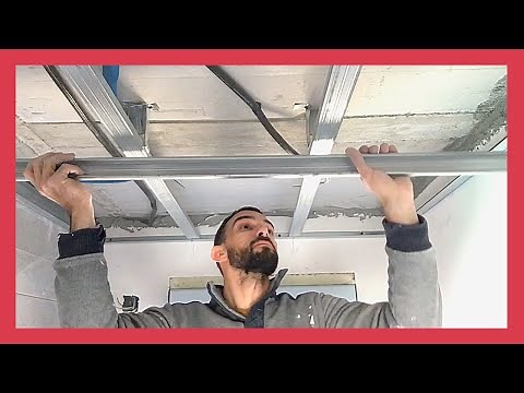 ✅ Cómo MONTAR un techo de PLADUR en un BAÑO ( paso a paso) Plancha HIDROFUGA ▶︎ DRYWALL