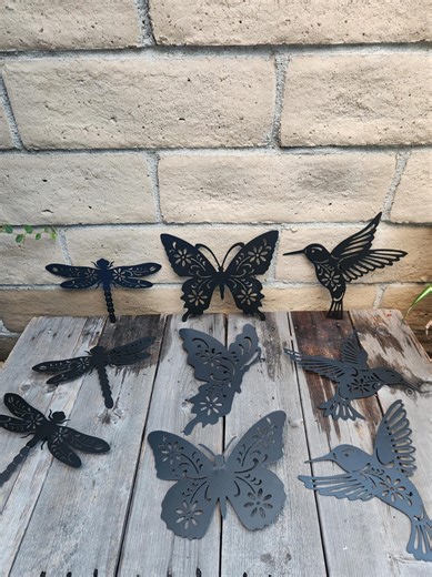 Set of 3, Metal Silhouette Cut Out Wall Hanging Fence Decor CHOOSE Style - Etsy