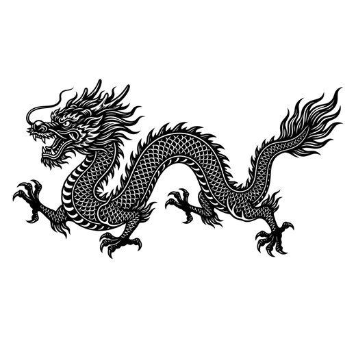 Chinese Dragon Svg File, Chinese Dragon Digital Download, Chinese Dragon Vector, Dragon Svg Designs, Chinese Dragon Clipart, Commercial Use - Etsy