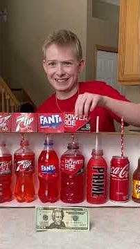 Guess The Red Drinks Correctly, Win $20 😁 #funnyfamilygames #challenge #sprite