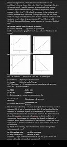 The relationship between potential difference and current was f... | Filo
