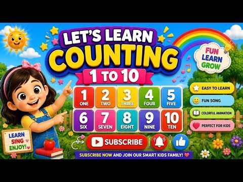 1 से 10 गिनती सीखें | One to Ten Counting for Kids | Nursery Rhymes | Preschool Learning |