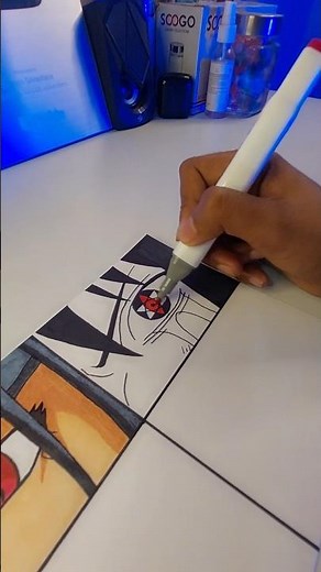 Anime Eye Drawing || Sasuke Uchiha✨️ || DrawithObito || #shorts #animedrawing