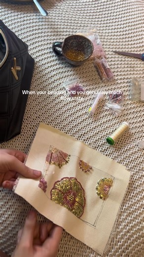 Beaded Embroidery in Flow State