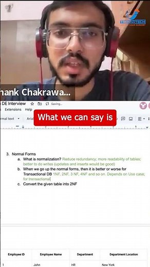 Explanation of Normal Forms | 1NF, 2NF, 3NF, 4NF #sql #interview
