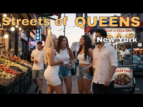 Queens NYC Street Life 4K Walk | Multicultural barrio / Vida en las calles de Queens.