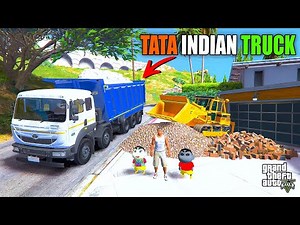 Franklin and Shinchan & BlackChan Buy Indian TATA Tipper Truck And Start Transport Business in GTA 5