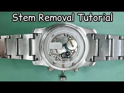 How To Remove Stem ISA Quartz Chronograph Watch Movements