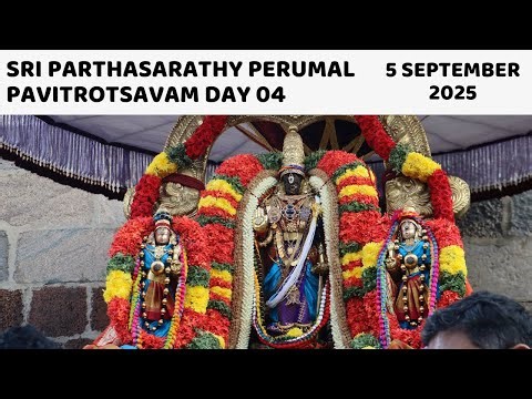 ஸ்ரீ பார்த்தசாரதி பெருமாள் பவித்திர உற்சவம் 4 | Thiruvallikeni Sri Parthasarathy Pavitra urchavam 4