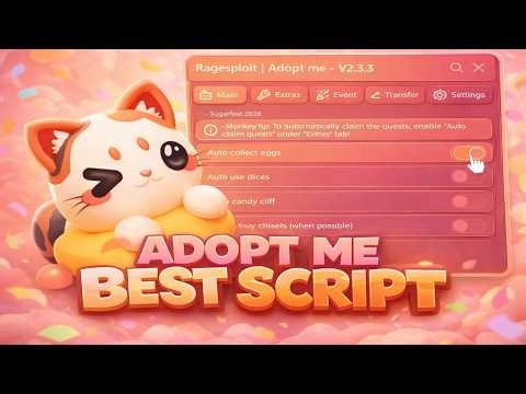 [ NEW UPDATE🐈] EVENT AUTOFARM ADOPT ME SCRIPT | AUTO FARM CASH | AUTO GROW EGGS & PETS🐈CANDY EGGS!🐈