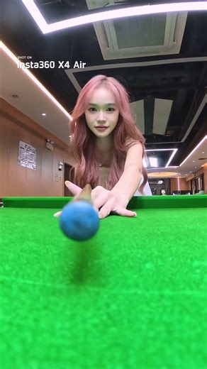 What would you capture if you used a camera as a pool cue?#insta360 #creative #camera