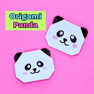 Learn how to fold Origami Panda in this easy origami paper craft tutorial. Follow the step by step paper folding instructions to make this cute Panda paper craft. #origami #craft #panda #papercraft #creative #artandcraft #tutorial #diy #howto #thelittlecrafties | The Little Crafties