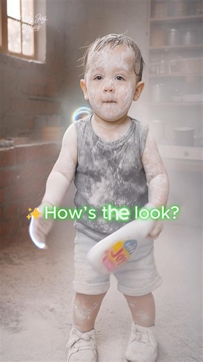 You left the baby alone with the powder for 2 minutes 🤣 #Shorts #DailyJoyVibes