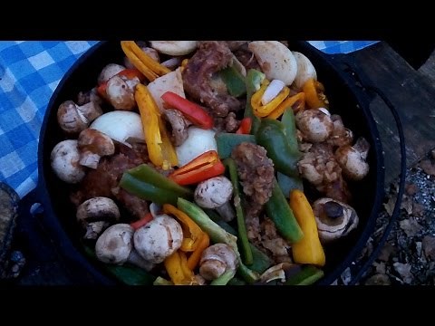 Cooking Squirrel - In The Dutch Oven - Kettle