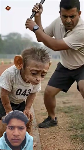 Baby monkey Rio 🐒 fast ranning lost 😭 #effect #cute #babymonkey