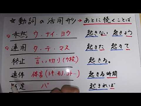 【国語文法】（2）動詞の活用形の見分け方