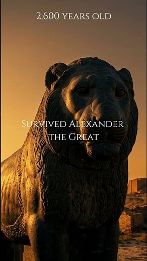 This lion survived Alexander the Great 🦁 #babylon #history